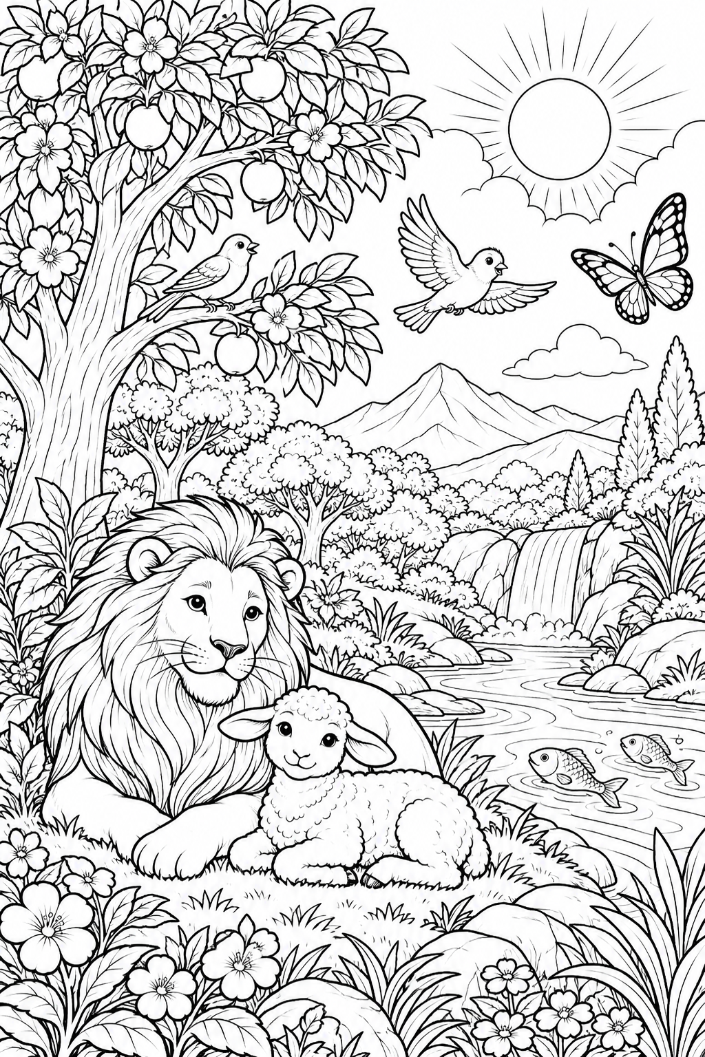The wonder of Creation coloring page preview